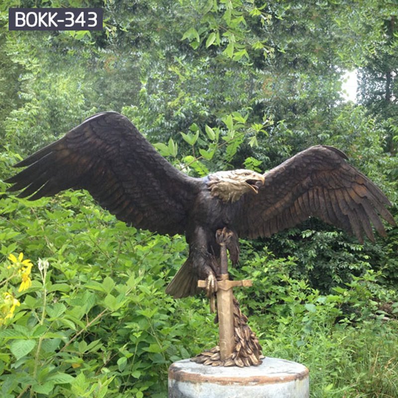 large bronze eagle sculpture for outdoor (1)