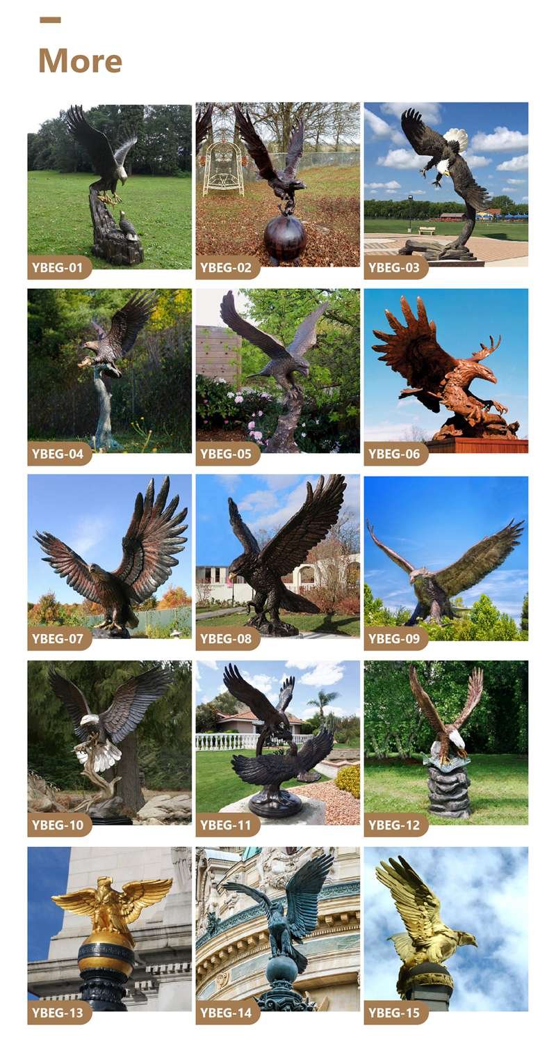 large bronze eagle sculpture for outdoor (2)