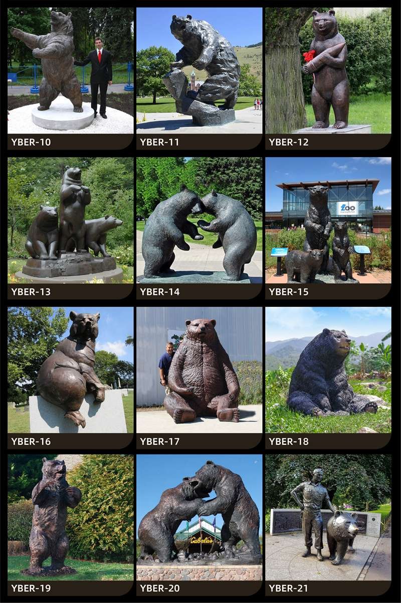 bronze bear lawn statue for sale (7)