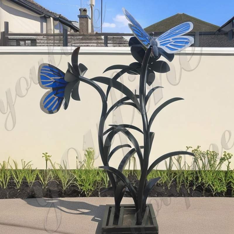 metal butterfly sculpture