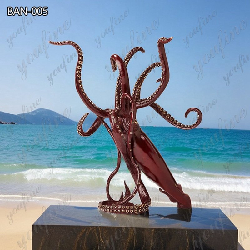 large bronze squid sculpture (1)