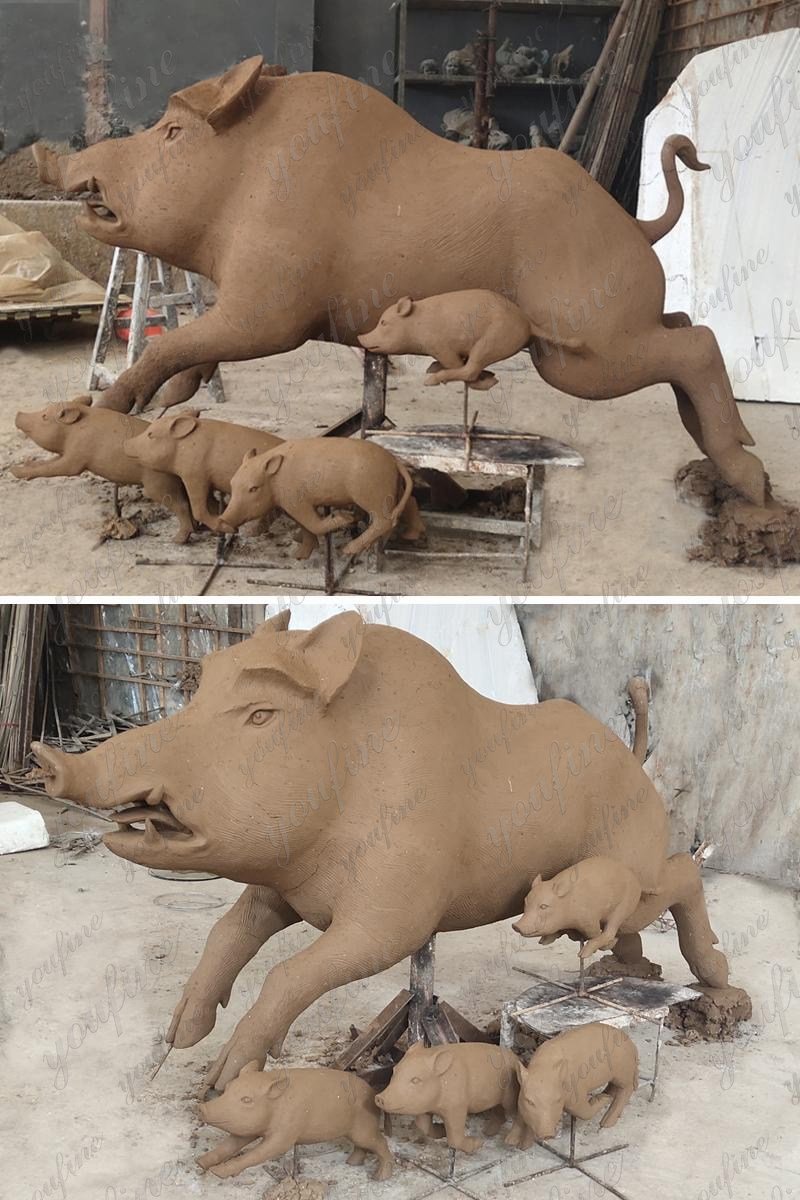 life size bronze boar statue (1)