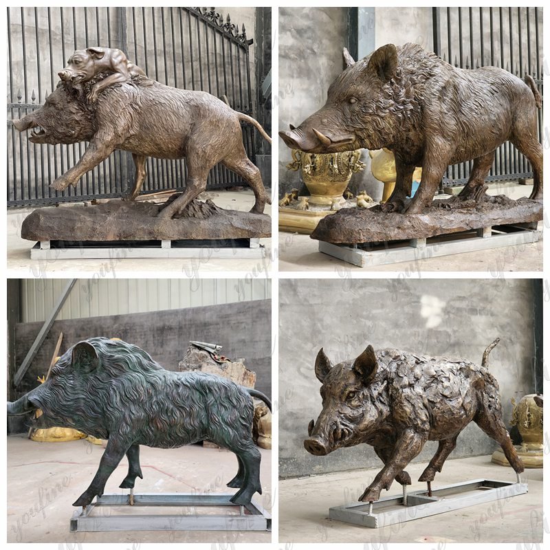 life size bronze boar statue (3)