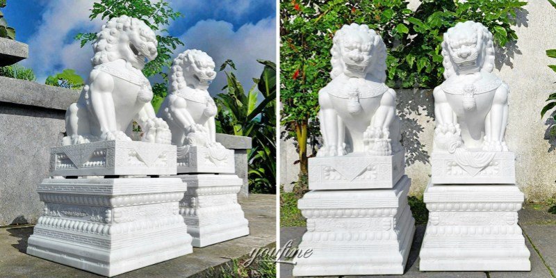 Front Door Marble Large Foo Dogs for Sale