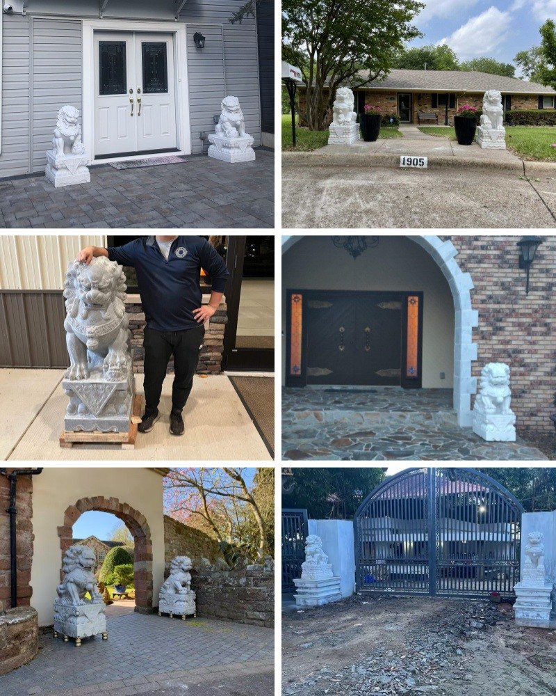 Feedback of Marble Foo Dog Statues from YouFine Customzers