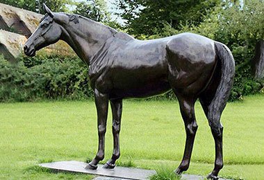 life size black bronze horse statue (1)