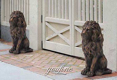bronze-lion-statues-for-driveway 