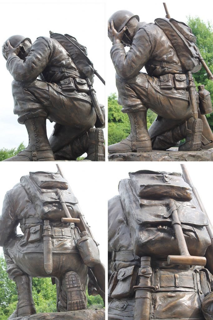 BOKK-43 life size custom bronze army soldier statue for sale - Custom