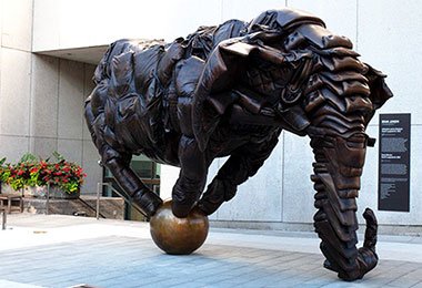 bronze elephant yard statue (3)