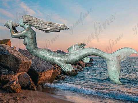 bronze mermaid statues for sale  (1)