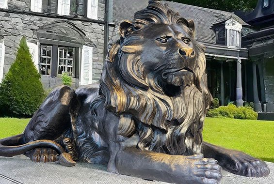 Large Bronze Lying Lion Statue for Square (5)