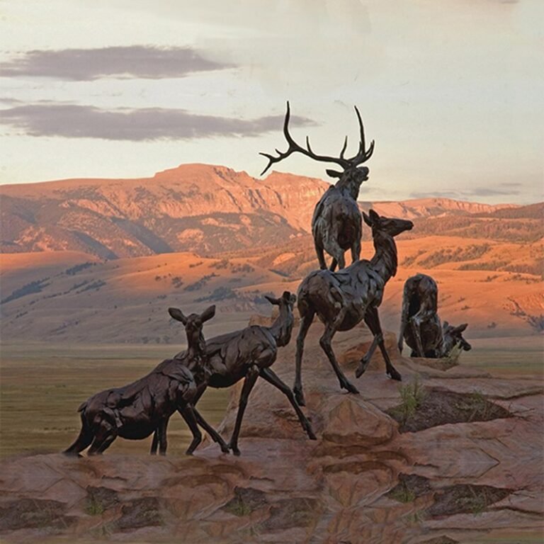 bronze deer statues for sale