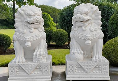 Marble Garden Stone Foo Dogs for Sale